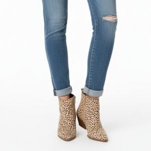 Jolimall Stylish Leopard Print Ankle Booties Sz 8